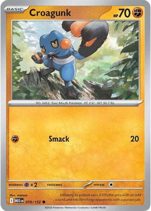 Pokemon TCG - ME01: Mega Evolution - Croagunk - 078/132