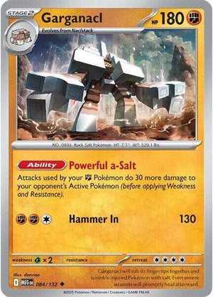 Pokemon TCG - ME01: Mega Evolution - Garganacl - 084/132