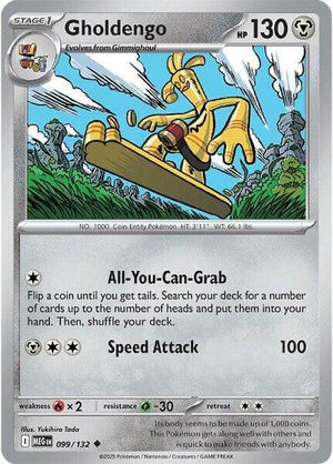 Pokemon TCG - ME01: Mega Evolution - Gholdengo - 099/132 - Reverse Holofoil