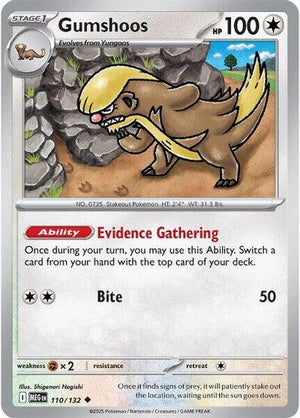 Pokemon TCG - ME01: Mega Evolution - Gumshoos - 110/132 - Reverse Holofoil