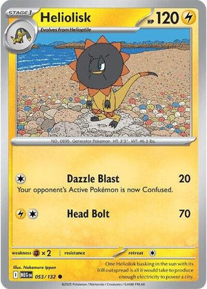 Pokemon TCG - ME01: Mega Evolution - Heliolisk - 053/132 - Reverse Holofoil
