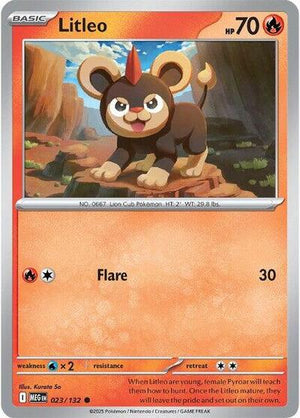 Pokemon TCG - ME01: Mega Evolution - Litleo - 023/132 - Reverse Holofoil