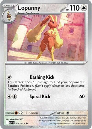 Pokemon TCG - ME01: Mega Evolution - Lopunny - 108/132