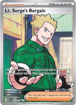 Pokemon TCG - ME01: Mega Evolution - Lt. Surge's Bargain - 170/132 - Holofoil