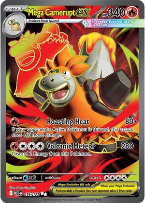 Pokemon TCG - ME01: Mega Evolution - Mega Camerupt ex - 156/132 - Holofoil