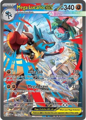 Pokemon TCG - ME01: Mega Evolution - Mega Lucario ex - 179/132 - Holofoil