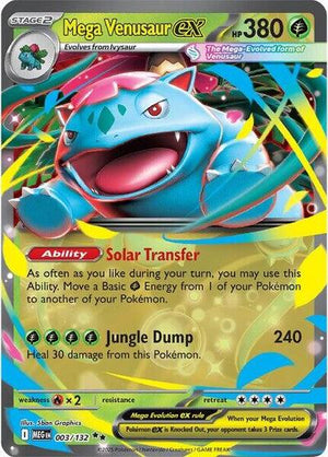 Pokemon TCG - ME01: Mega Evolution - Mega Venusaur ex - 003/132 - Holofoil