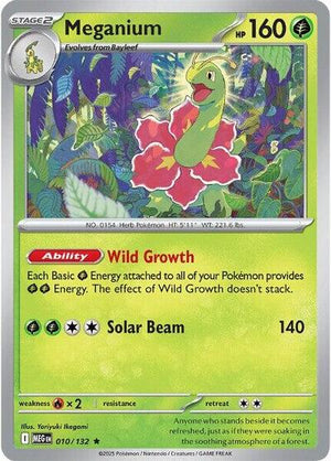 Pokemon TCG - ME01: Mega Evolution - Meganium - 010/132 - Holofoil