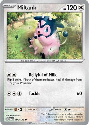 Pokemon TCG - ME01: Mega Evolution - Miltank - 106/132 - Reverse Holofoil