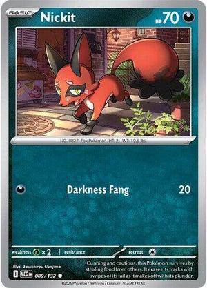 Pokemon TCG - ME01: Mega Evolution - Nickit - 089/132