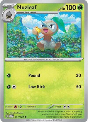 Pokemon TCG - ME01: Mega Evolution - Nuzleaf - 014/132 - Reverse Holofoil