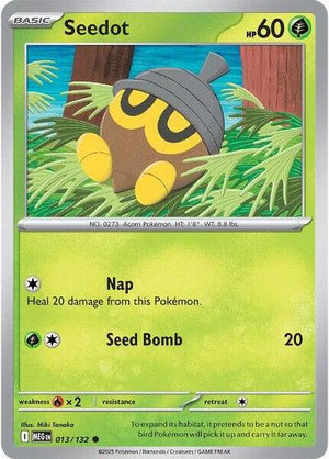 Pokemon TCG - ME01: Mega Evolution - Seedot - 013/132 - Reverse Holofoil
