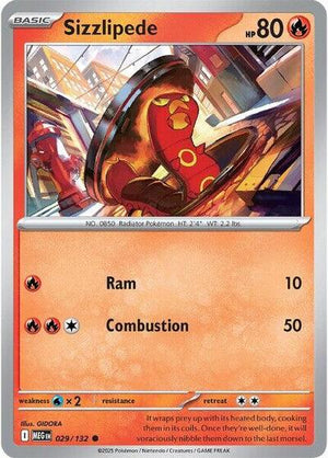 Pokemon TCG - ME01: Mega Evolution - Sizzlipede - 029/132