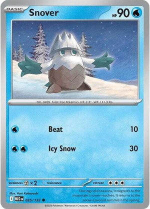 Pokemon TCG - ME01: Mega Evolution - Snover - 035/132 - Reverse Holofoil