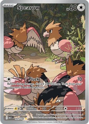 Pokemon TCG - ME01: Mega Evolution - Spearow - 151/132 - Holofoil