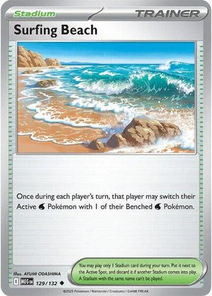 Pokemon TCG - ME01: Mega Evolution - Surfing Beach - 129/132 - Reverse Holofoil
