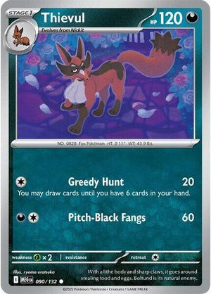 Pokemon TCG - ME01: Mega Evolution - Thievul - 090/132