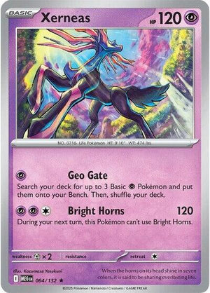 Pokemon TCG - ME01: Mega Evolution - Xerneas - 064/132 - Holofoil