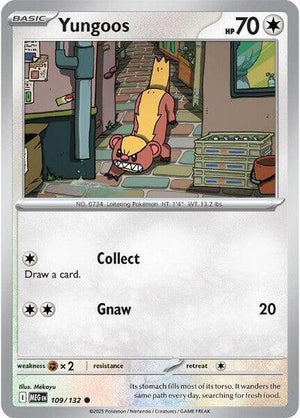 Pokemon TCG - ME01: Mega Evolution - Yungoos - 109/132 - Reverse Holofoil