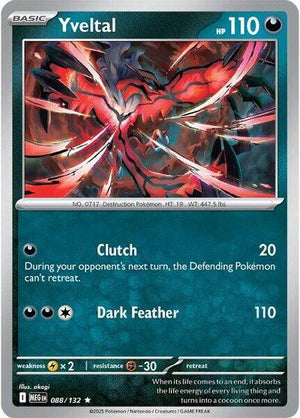 Pokemon TCG - ME01: Mega Evolution - Yveltal - 088/132 - Reverse Holofoil