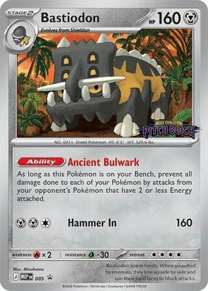 Pokemon TCG - ME: Mega Evolution Promo - Bastiodon - (Pitch Black Stamped) - MEP 085