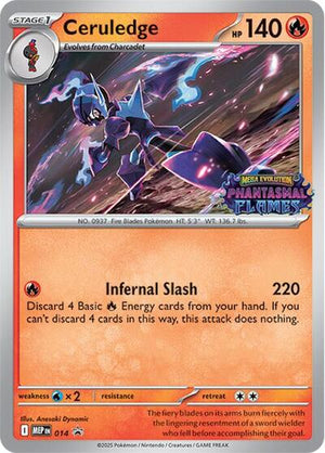 Pokemon TCG - ME: Mega Evolution Promo - Ceruledge - (Prerelease) - MEP 014
