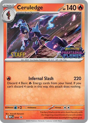 Pokemon TCG - ME: Mega Evolution Promo - Ceruledge - (Prerelease) [Staff] - MEP 014