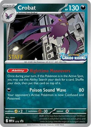 Pokemon TCG - ME: Mega Evolution Promo - Crobat - [Staff] - MEP 076