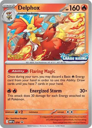 Pokemon TCG - ME: Mega Evolution Promo - Delphox - [Staff] - MEP 074