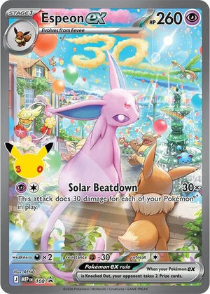 Pokemon TCG - ME: Mega Evolution Promo - Espeon ex - (30th Celebration) - MEP 108