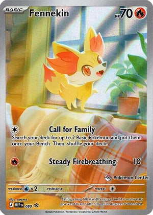 Pokemon TCG - ME: Mega Evolution Promo - Fennekin - (Pokemon Center Exclusive) - MEP 080