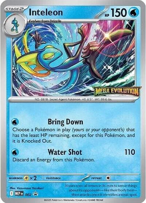 Pokemon TCG - ME: Mega Evolution Promo - Inteleon - [Staff] - MEP 002