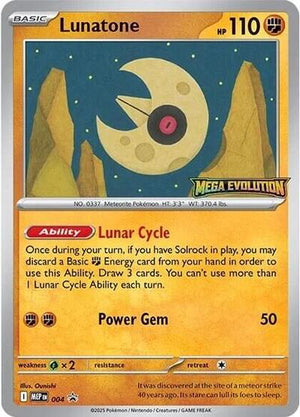 Pokemon TCG - ME: Mega Evolution Promo - Lunatone - [Staff] - MEP 004