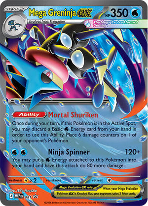 Pokemon TCG - ME: Mega Evolution Promo - Mega Greninja ex - MEP 022/086