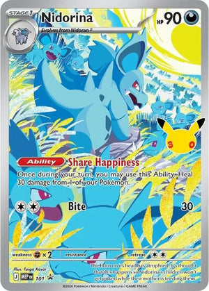 Pokemon TCG - ME: Mega Evolution Promo - Nidorina - (30th Celebration) - MEP 101