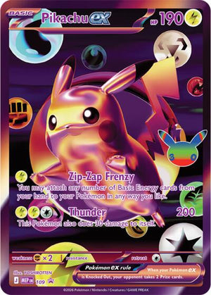 Pokemon TCG - ME: Mega Evolution Promo - Pikachu ex - (30th Celebration) - MEP 109