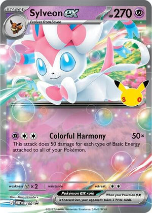 Pokemon TCG - ME: Mega Evolution Promo - Sylveon ex - (30th Celebration) - MEP 100