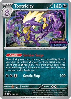 Pokemon TCG - ME: Mega Evolution Promo - Toxtricity - (Prerelease) - MEP 017