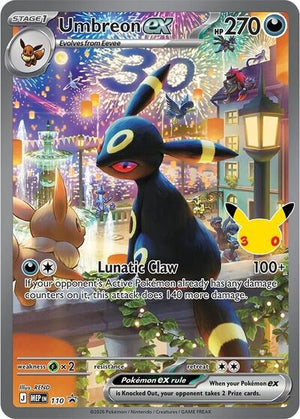 Pokemon TCG - ME: Mega Evolution Promo - Umbreon ex - (30th Celebration) - MEP 110