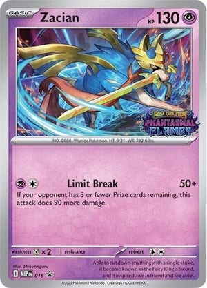 Pokemon TCG - ME: Mega Evolution Promo - Zacian - (Prerelease) - MEP 015