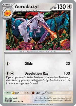 Pokemon TCG - SV: Scarlet & Violet 151 - Aerodactyl - 142/165 - Holofoil