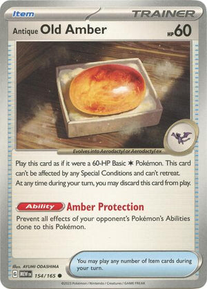 Pokemon TCG - SV: Scarlet & Violet 151 - Antique Old Amber - 154/165