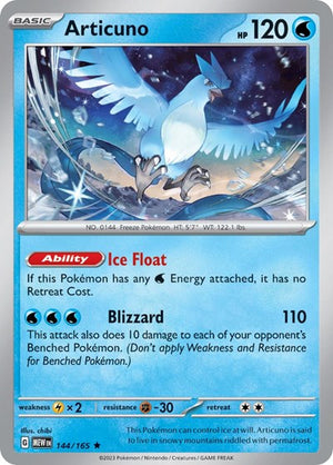 Pokemon TCG - SV: Scarlet & Violet 151 - Articuno - 144/165 - Reverse Holofoil
