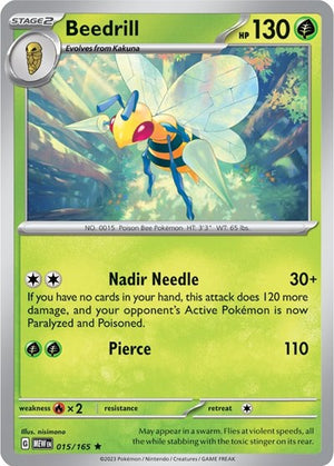Pokemon TCG - SV: Scarlet & Violet 151 - Beedrill - 015/165 - Reverse Holofoil
