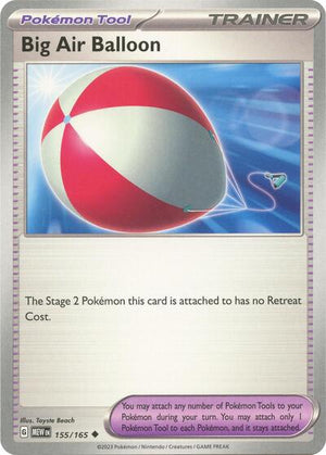 Pokemon TCG - SV: Scarlet & Violet 151 - Big Air Balloon - 155/165 - Reverse Holofoil
