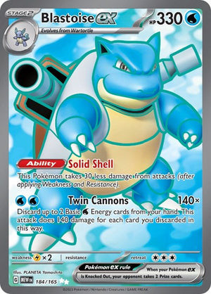 Pokemon TCG - SV: Scarlet & Violet 151 - Blastoise ex - 184/165 - Holofoil