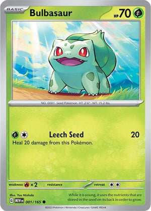 Pokemon TCG - SV: Scarlet & Violet 151 - Bulbasaur - 001/165 - Reverse Holofoil