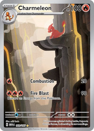 Pokemon TCG - SV: Scarlet & Violet 151 - Charmeleon - 169/165 - Holofoil - Playset (4x)