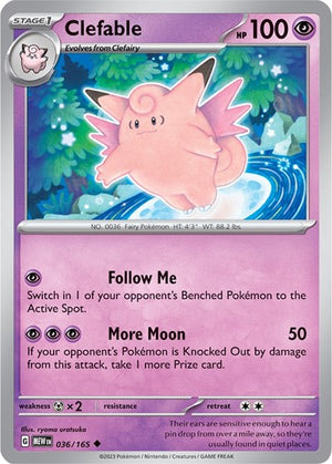Pokemon TCG - SV: Scarlet & Violet 151 - Clefable - 036/165