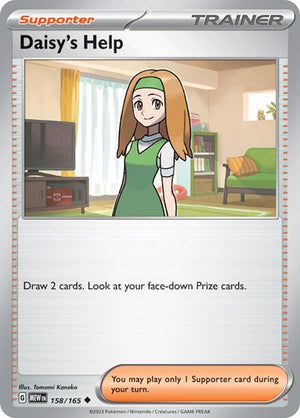Pokemon TCG - SV: Scarlet & Violet 151 - Daisy's Help - 158/165 - Reverse Holofoil